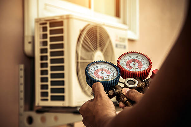Professional Air Conditioning Service technician working in Bremerton, WA